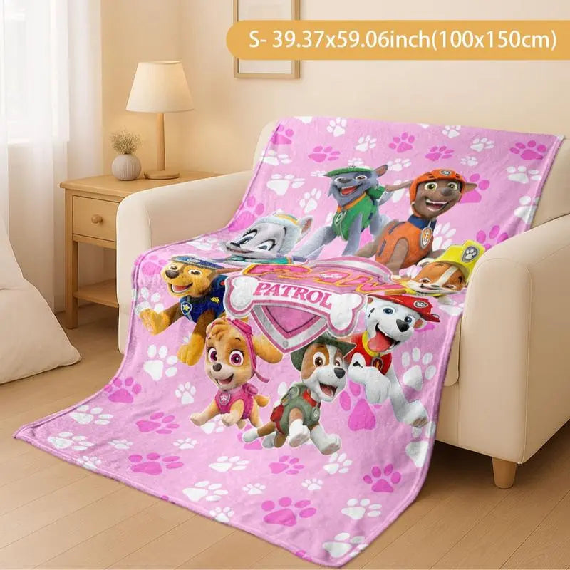 Paw Patrol Blanket, Soft Warm Plush Throw for Kids & Adults, Perfect Gift for Movie Nights, Home Decor, Daily Use